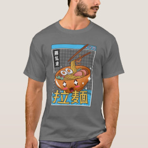 T-shirt Happy Ramen Bowl Digital Japon Style Otaku Anime V