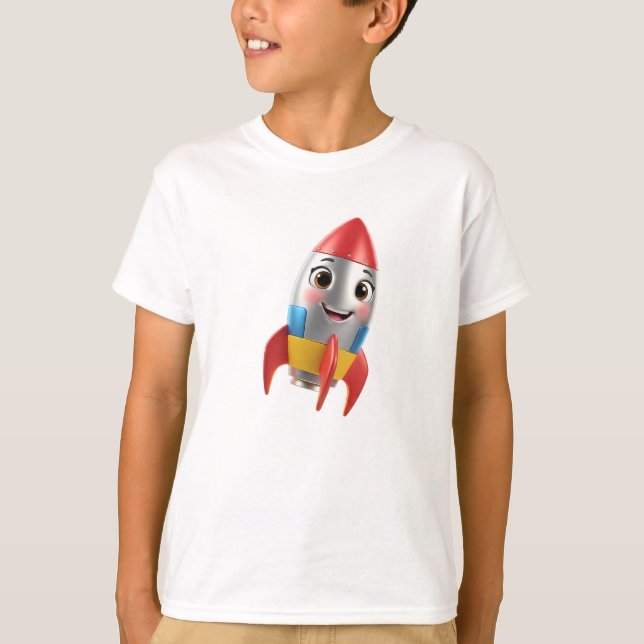 T-shirt Happy Rocket 3D (Devant)
