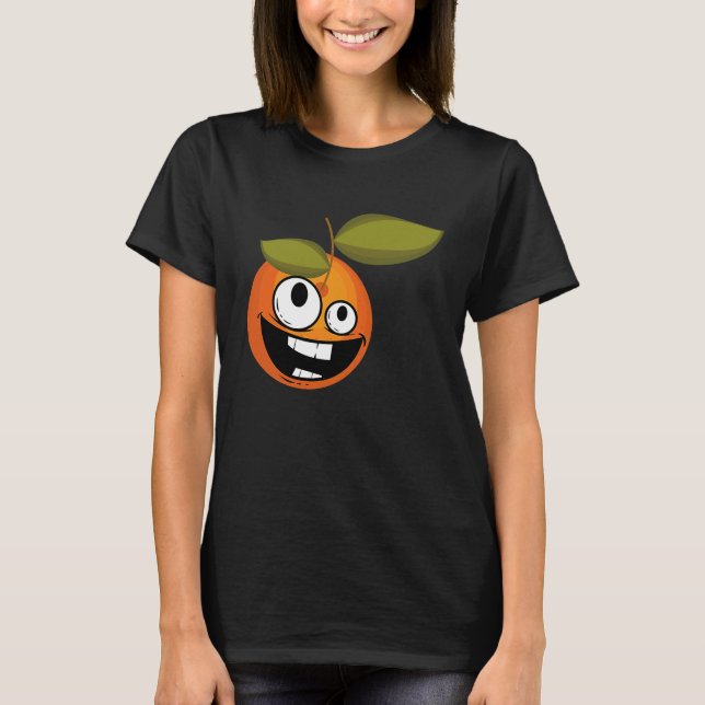 T-shirt Happy smiling orange (Devant)