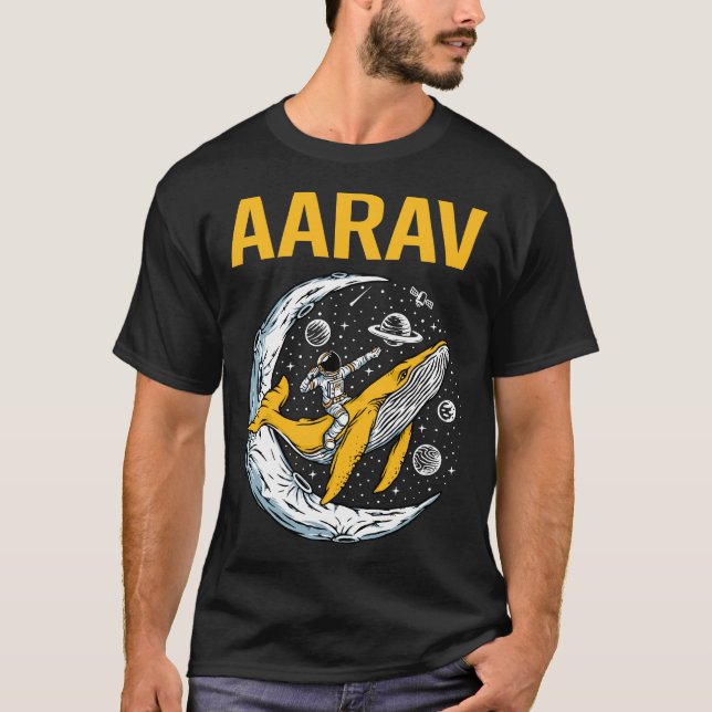 T-shirt Happy Space - Aarav Name (Devant)