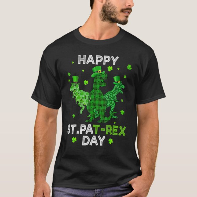 T-shirt Happy St PAT-Rex Day Green Lucky Shamrock St Patri (Devant)