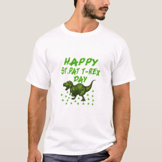 T-shirt Happy St Pat Rex Saint Patrick's Day Dinosaur Boys