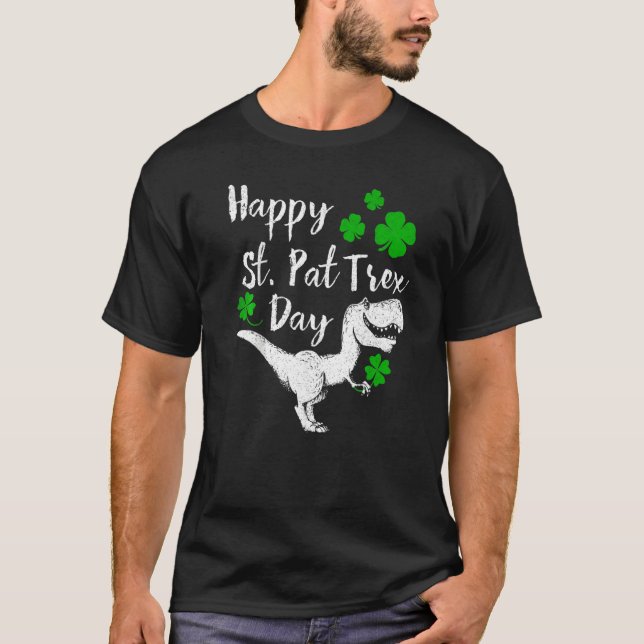 T-shirt Happy St Pat Trex Day Dinosaur St Patrick's Day Pr (Devant)