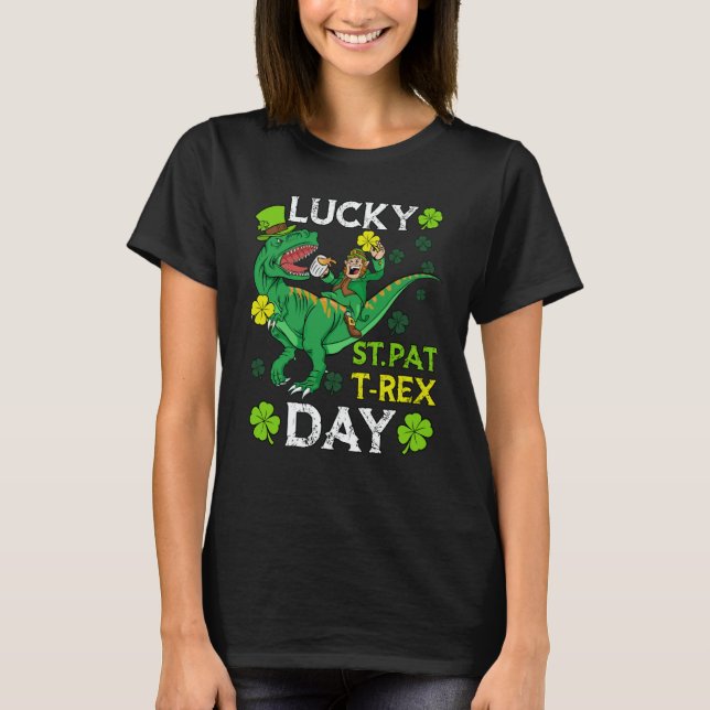 T-shirt Happy St Pat Trex Day Dinosaur St Patricks Day Tod (Devant)