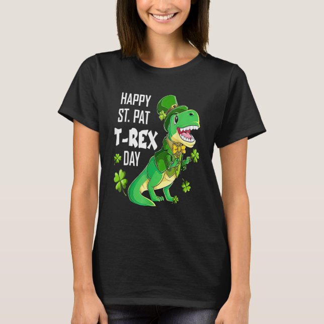 T-shirt Happy St Pat Trex Day St Patricks Day Dinosaur Luc (Devant)
