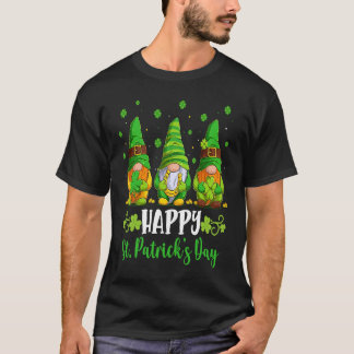 T-shirt Happy St Patricks day gnomes Shamrock Lucky boys g