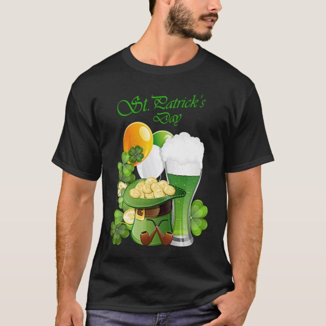 T-shirt Happy St Patrick's Day Irish Drinking Team (Devant)
