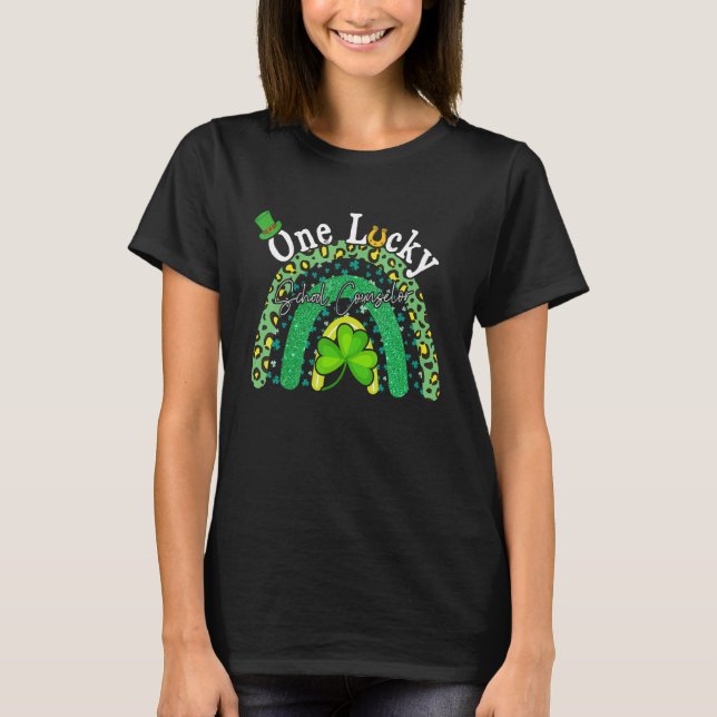 T-shirt Happy St Patricks Day One Lucky School Counselor R (Devant)