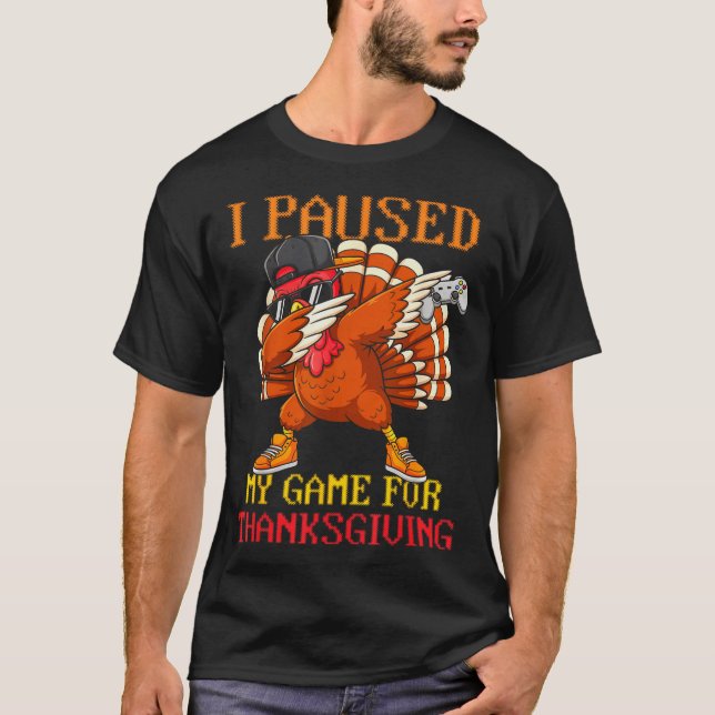T-shirt Happy Thanksgiving Gaming Fall Turkey Gamer Boys K (Devant)