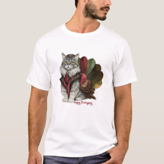 T-shirt Happy Thanksgiving Turkey Cat