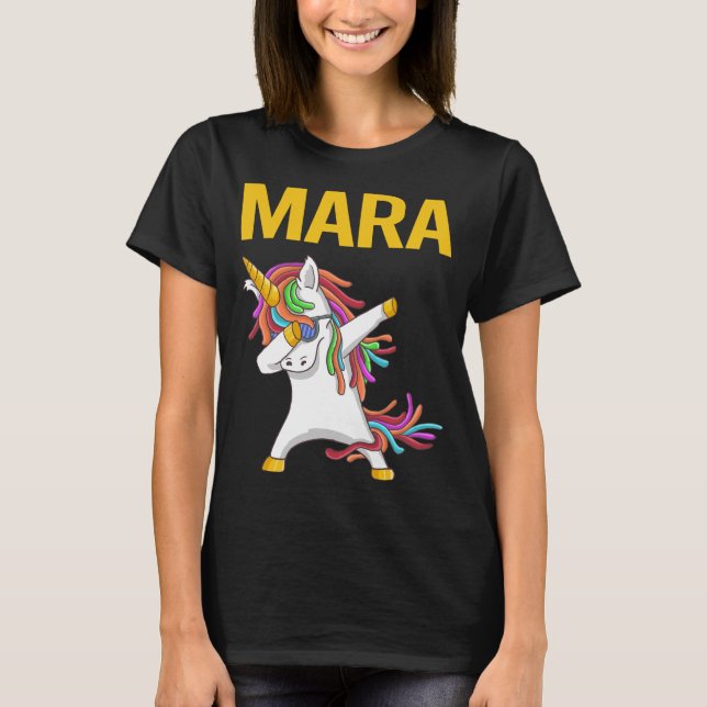 T-shirt Happy Unicorn - Mara Name (Devant)
