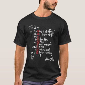T-shirt Happy Valentine's Day 2022 For God John 3:16 Chris