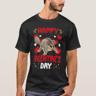 T-shirt Happy Valentines Day Sugar Glider Heart Love Anima