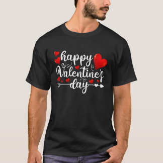 T-shirt Happy Valentines Day Valentine Heart Shape For He