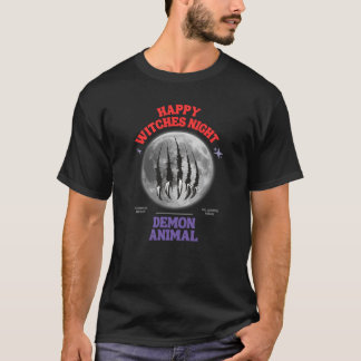 T-shirt happy witches night demon animal