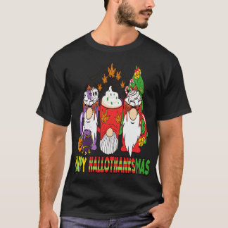 T-shirt happyhallothanksmas 18