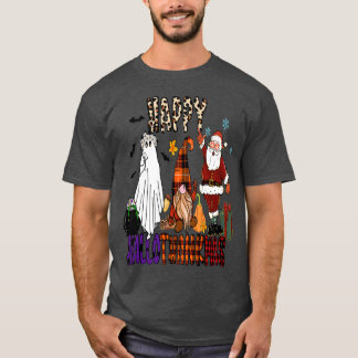 T-shirt happyhallothanksmas 3