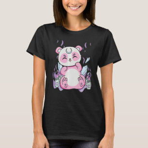 T-shirt Harajuku Panda Et Nu Goth Bear Pour L'Horreur Mign