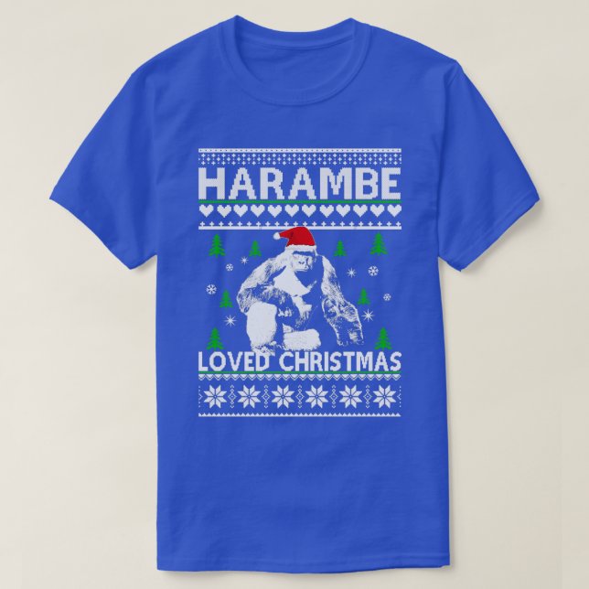 T-shirt Harambe adorait le pull de Noël (Design devant)