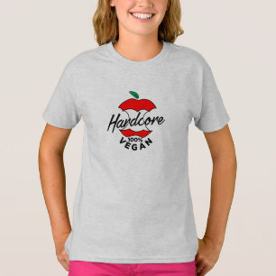 T-shirt Hard Core Vegan, Apple Core Vegan, hardcore Vegan