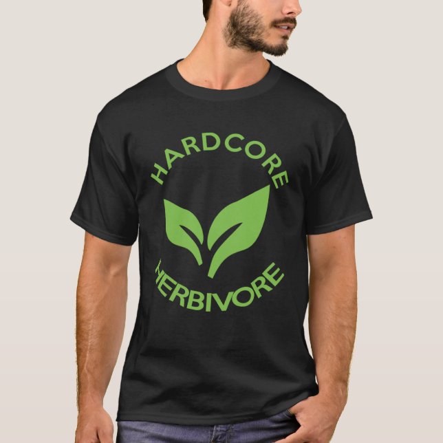 T-shirt Hardcore Herbivore  Vegans for Vegetarians (Devant)