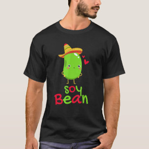 T-shirt Haricot Soja Vegan Pun Je Suis Haricot Sombrero Fo