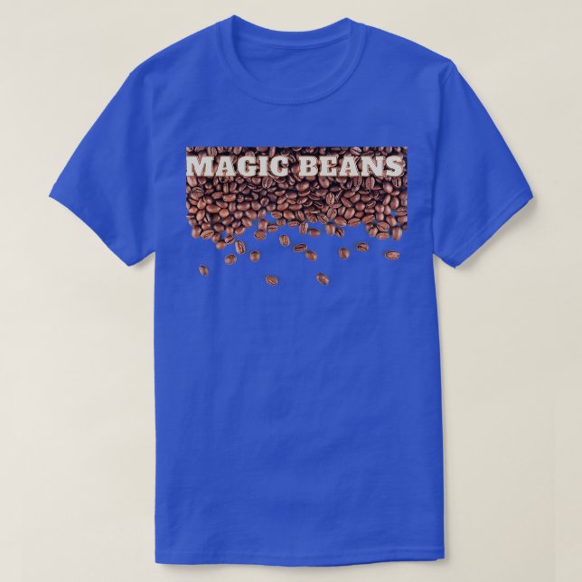 T-shirt Haricots magiques grains de café pluie (Design devant)