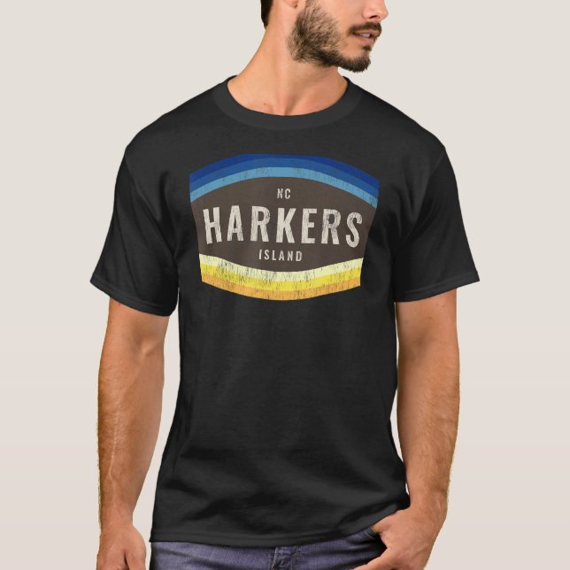 T-shirt Harkers Island NC Vacationing Shoreline Palette (Devant)