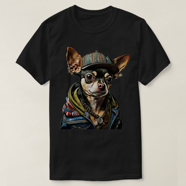 T-shirt Harlem Style Chihuahua (Design devant)