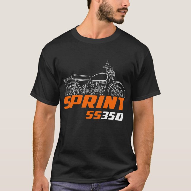 T-shirt Harley-Davidson Sprint SS-350 1973-1974 (Devant)