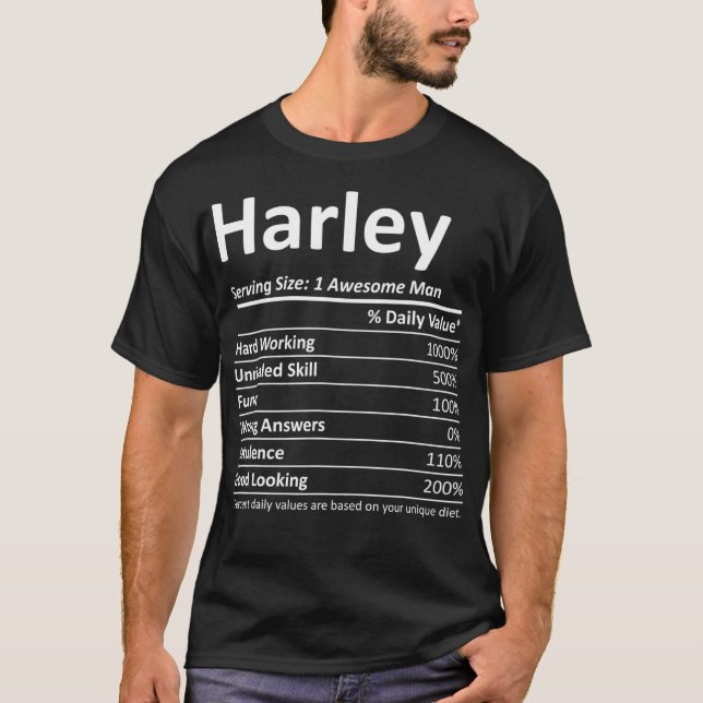 T-shirt HARLEY Nutrition Funny Anniversaire Nom personnali (Devant)