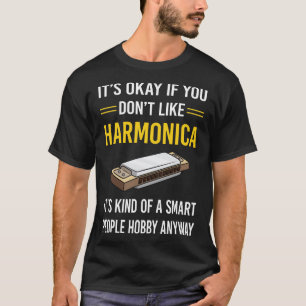 T-shirt Harmonica à bouche pour personnes intelligentes