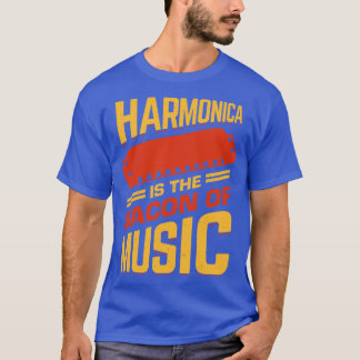 T-shirt Harmonica Est Le Bacon De La Musique