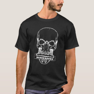 T-shirt Harmonica I Crâne I Instrument de musique Harmonic
