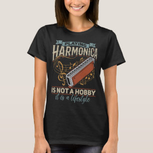 T-shirt Harmonica Lover Jouer Harmonica Player