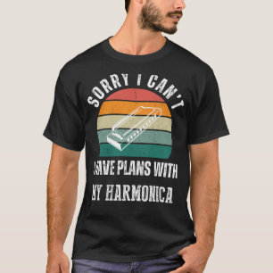 T-shirt Harmonica Plans Tee : Tune in Humour & Musical Vib