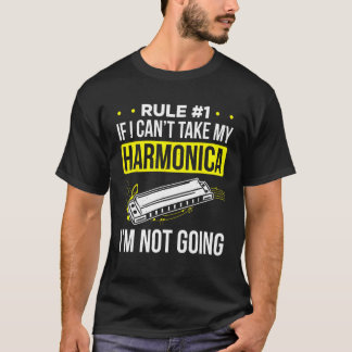 T-shirt Harmonica Playing For Harmonica Player Harmonica T