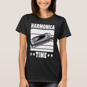 T-shirt Harmonica Vintage Rétro Temps 1