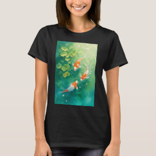 T-shirt Harmonie du poisson de Koi dans l'étang