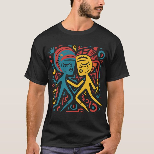 T-shirt Harmonie rythmique Art Abstrait Tee (Devant)