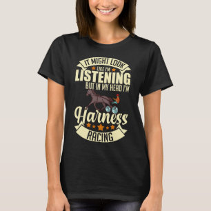 T-shirt Harnais Course Horse Course Course Course Racer Tr