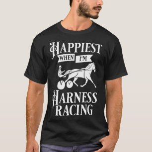 T-shirt Harnais Course Horse Course Course Course Racer Tr
