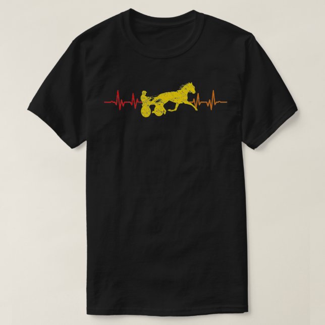 T-shirt Harnais Retro Racing Cheval Racing Harnais Trottin (Design devant)