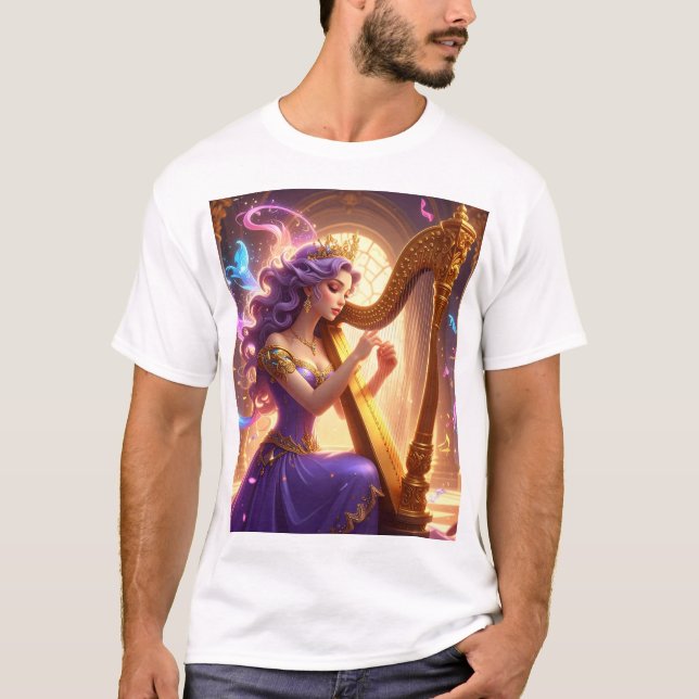 T-shirt Harp of the Enchanted Queen (Devant)