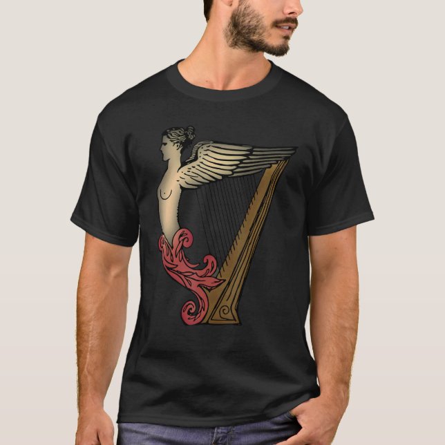 T-shirt Harpe Player Harpist Music (Devant)