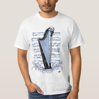 T-shirt harpe sur partition