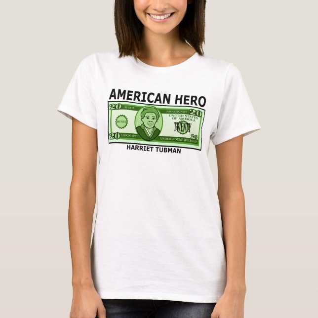 T-shirt Harriet Tubman sur billet de vingt dollars (Devant)