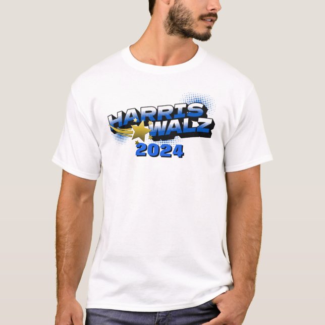 T-shirt Harris et Walz Gold Star (Devant)