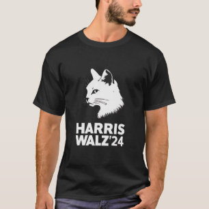 T-shirt Harris Waltz 2024 Election Funny Cat Kamala Tim