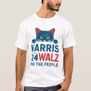 T-shirt Harris Waltz 2024 Pour Les Gens Drôle Chat Lady Ka